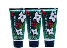 3 BATH BODY WORKS VANILLA BEAN NOEL TRAVEL SIZE HAND CREAM 2 FL OZ NEW