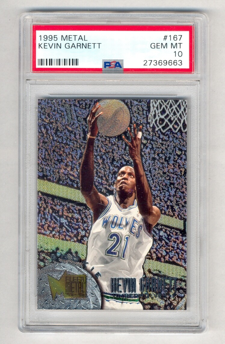 KEVIN GARNETT 1996-97 FLEER METAL #167 ROOKIE RC PSA 10 GEM MINT