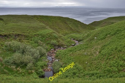 Photo 6x4 The Allt a' Gamhna below the Melvaig road Following a deep cut  c2013