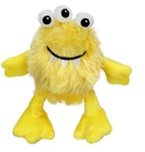 (1) Multipet Plush Yellow Monster Fuzzy 4" XS MiniPet Dog Toy