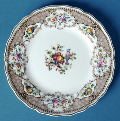 Marlborough Royal Petal Grindley England Chatsworth Exotic Birds Porzellanteller