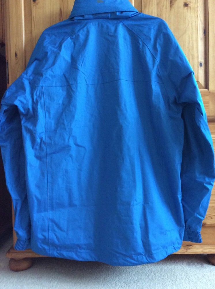 NEW MEN'S TRESPASS TP50 COAT JACKET AQUAMARINE BLUE WATERPROOF WINDPROOF MEDIUM image 4