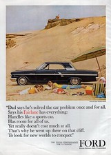 1964 Ford Fairlane 500 Sports Coupe Original Color Print Ad 1964 Ford Fairlane 500 Sports Coupe Original Color Print Ad