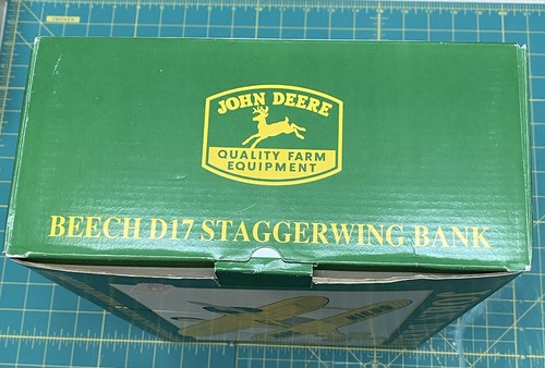 John Deere Beech D17 Staggerwing Bank Diecast Metal Limited Edition # 48004 NIB - Picture 7 of 9