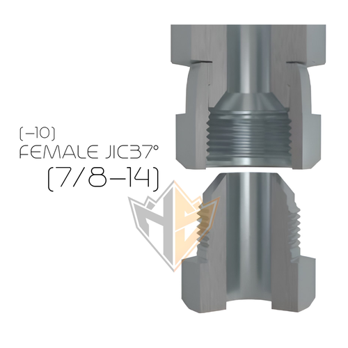 5/8" x 60" Hydraulikschlauchleitung mit 5/8 Innengewinde JIC 37° Enden (90°/gerade) - Bild 4 von 5