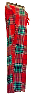 NEW! Women Joyspun Sz 12-14 Comfortable Soft Plaid Woven Flannel Pants, Pockets