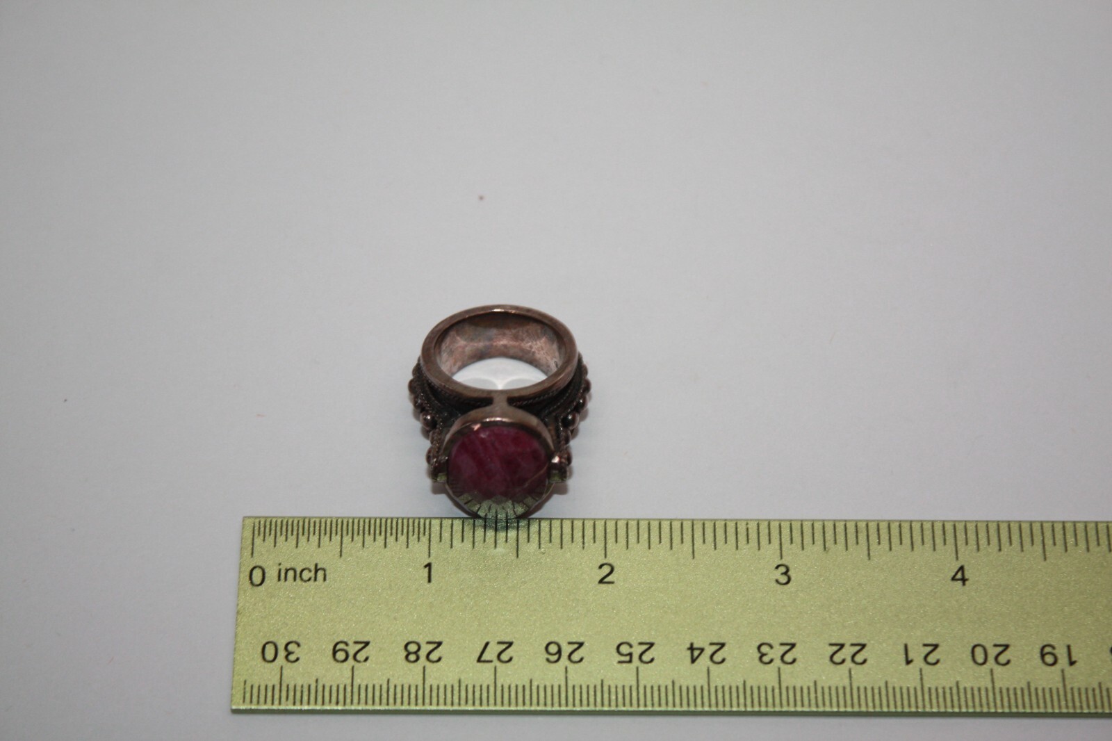 Designer Sterling Silver Untreated Ruby Modernist… - image 9