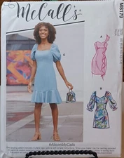 8179 McCalls SEWING Pattern UNCUT Sz Misses 6-14 Alison slim flirty bodycon dres