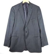 Brooks Brothers Sharkskin Check Suit Jacket Men 42L Gray Wool Blazer Made in USA