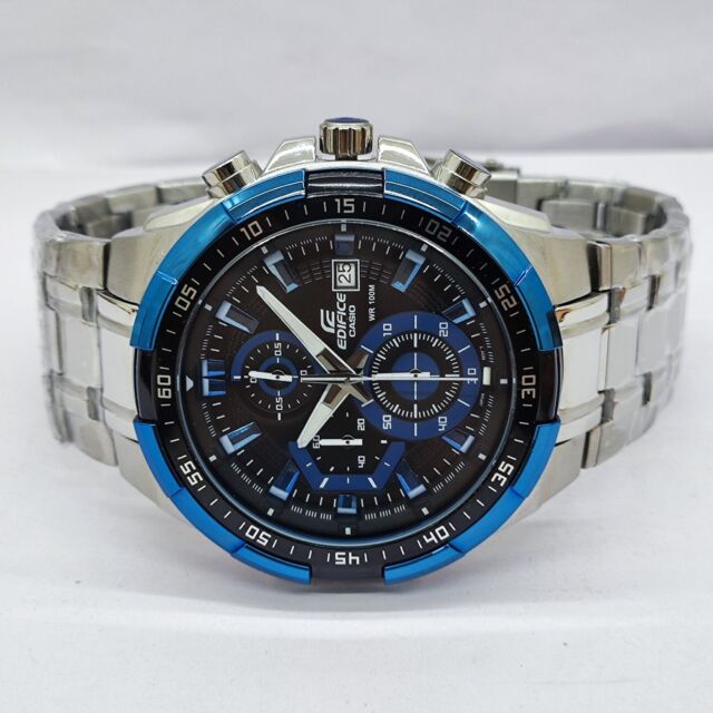 Casio Edifice EX190 EFR-539D-1A2VUDF Blue Black Dial Men's Chronograph Watch