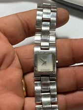 Ladies Silver Tone ESQ Analog Watch 