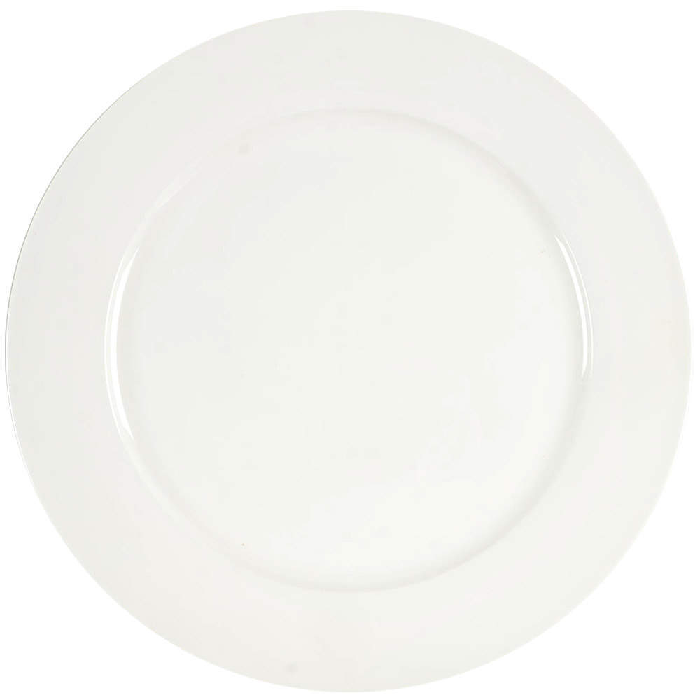 Rhubarb Classic White Coupe Chop Plate  6978512