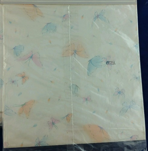 Hallmark 6 Vtg Wrapping Paper Wedding Baby Gift Wrap Butterfly Card Pearl White - Picture 11 of 12