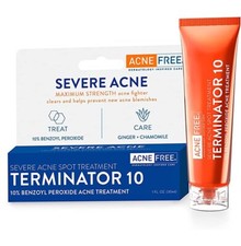 Acne Free Terminator 10 Acne Spot Treatment with Benzoyl Peroxide 10 Maximum St