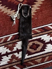 otter Fur Bag native american made for pipe flutes possibles Rendezvous