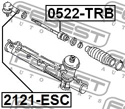 SPURSTANGENKOPF FÜR FORD FORD USA MAZDA FEBEST 2121-ESC - Bild 3 von 7