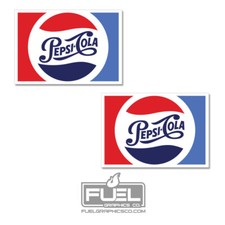 Pepsi Cola Premium Vinyl Decal 2-Pack - Made in the USA - Beverage Company Logo