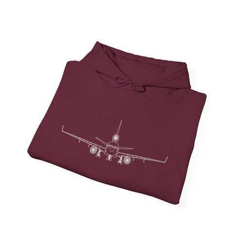 McDonnell Douglas MD-11 Airplane Unisex Heavy Blend™ Hoodie - Poly/Cotton - Dark - Picture 16 of 37