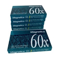 Lot X 5 Magnetics 60X Cassette Tape 60 Minutes Blank Type I Normal Position IECI