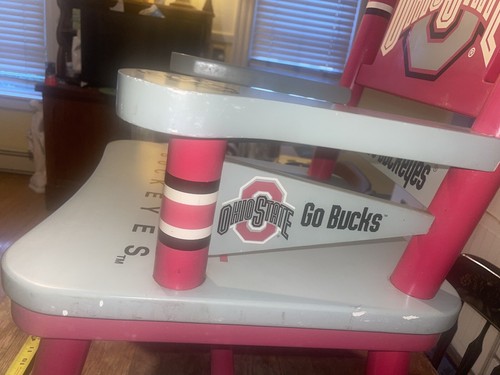Sedia a dondolo per bambini tema sportivo Ohio State Buckeyes Danbury come nuova molto rara - Foto 10 di 23