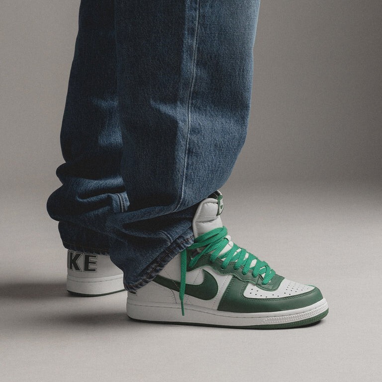 New Nike Terminator High in Swan/Noble Green-Sail Colour
