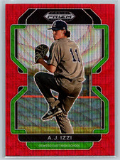 A.J. Izzi 2022  Panini Prizm Draft Red Wave  #PDP126 Oswego