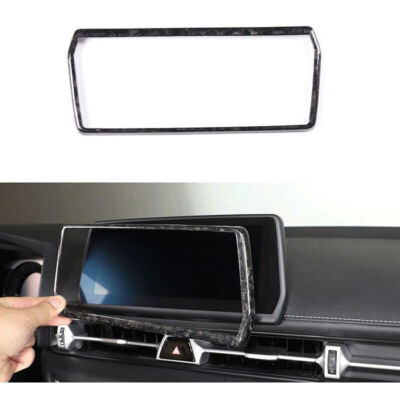 For Toyota Supra Real Forged Carbon Fiber GPS Navigation Frame Cover Trim 2019+