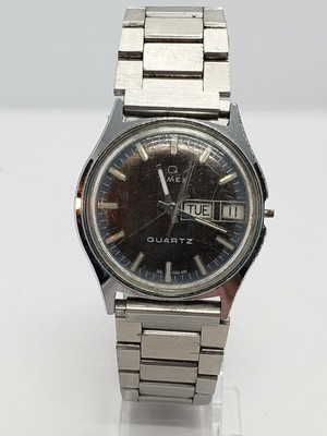 Montre Vintage Timex Homme Mécanique - Résistance à L'eau 35m, Bracelet Cuir, Cadran Blanc - Occasion