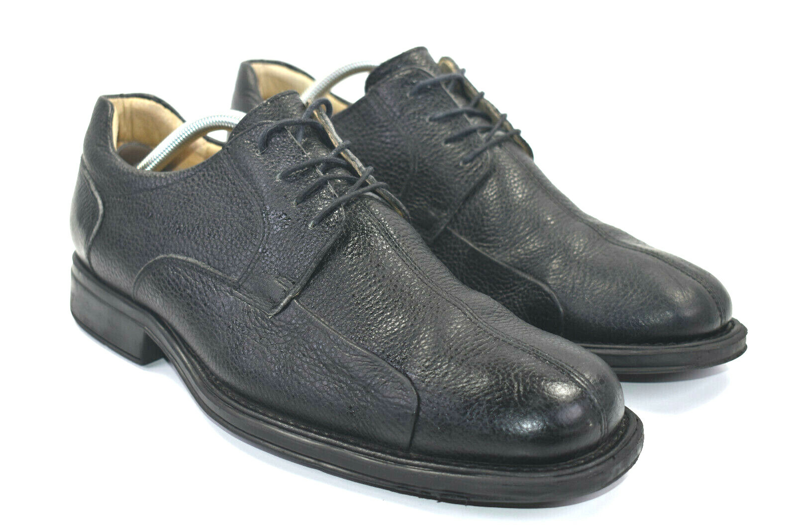 SAOLA Scarpe eleganti Oxford nere Belvedere Baybridge da uomo punta divisa in pelle taglia 11 D