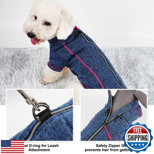 cyeollo Dog Jacket Sweater Reflective Warm Coats Zipper Up Step in Lightweigh - Picture 2 of 5