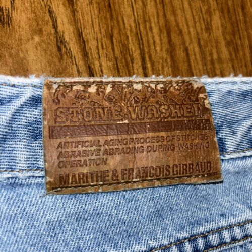 Vintage Marithe Francois Girbaud Taper Leg Jeans Women Size 11/12 Blue 90s READ - Picture 7 of 9