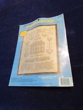 Creative Moments Cross Stitch Candlewick Kit God Bless our Home Vtg Unopened Mh