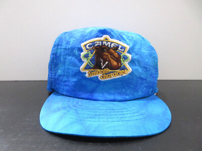 VINTAGE Camel Hat Cap Snap Back Blue Joe Camel Cigarette Baseball