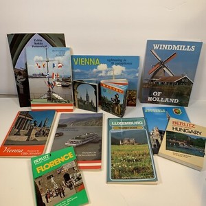 Lot of 12 Danube River European Travel Tourist Guides 1970's-1980's - Berlitz