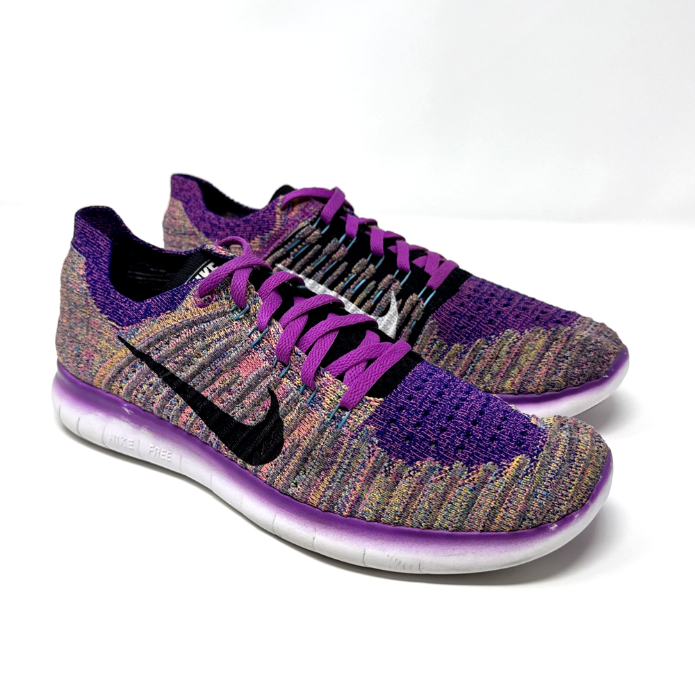 Nike Free RN Flyknit Womens Size 10 Purple Running Sneakers