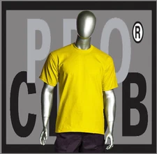 1 New Mens Pro Club Heavyweight Yellow Blank T Shirt M to 3XL PROCLUB