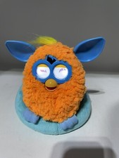 Hasbro Furby Boom Orangutan Orange  Teal Blue Interactive 2012 with BED WORKS