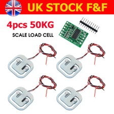 4* 50KG Scale Body Load Cell Resistance Strain Weight Sensor + HX711 AD Module