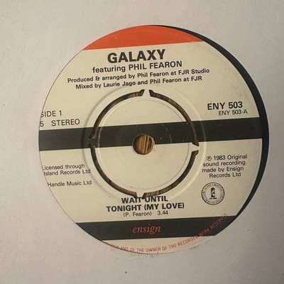 Galaxy feat. Phil Fearon   Wait Until Tonight 7'' Single 1983 Ensign Funk 45 RPM