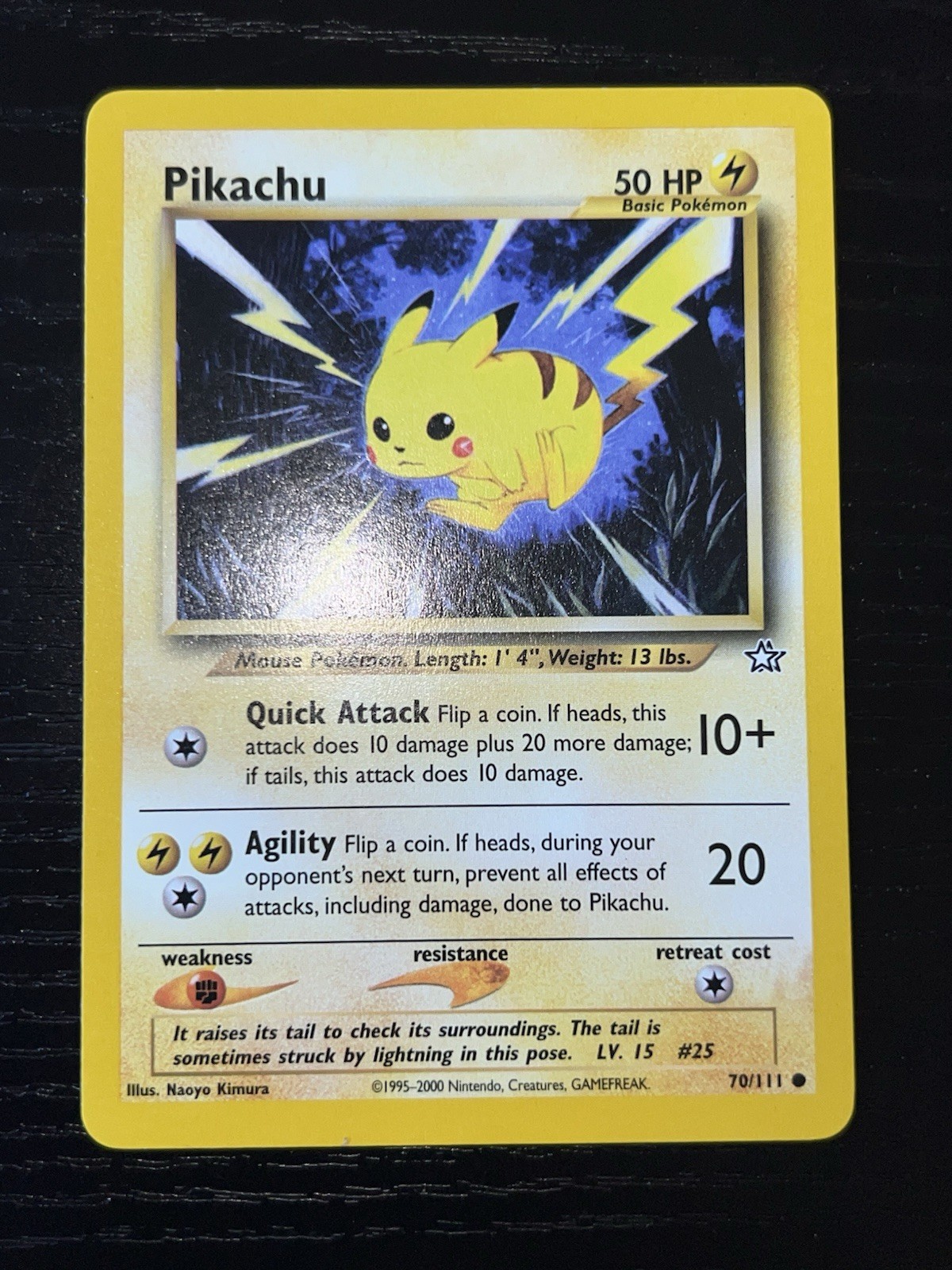 Pikachu 70/111 Neo Genesis Regular NM Pokémon TCG WOTC Vintage Card
