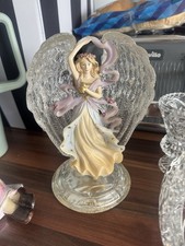 Vintage Bradford Crystal Guardian Of Grace Angel Ornament
