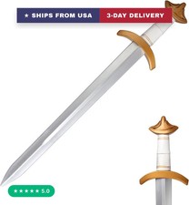 25 Inch Foam Short Sword for Kids, Medieval Viking Knight LARP Prop, Halloween C