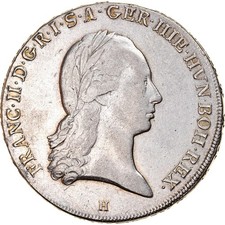 [#907302] Coin, AUSTRIAN NETHERLANDS, Franz II, Kronenthaler, 1795, VF, Sil, ver