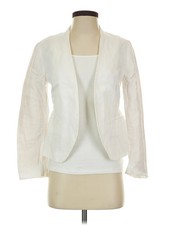 Ann Taylor LOFT Women White Blazer 4