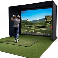 Golf Simulator 10x8 Backdrop Enclosure Hitting Screen Practice Metal Frame