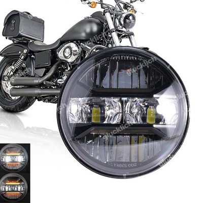 E-Zahl LED für Harley Davidson Motorräder H4 5,75'' Fat Bob Street Bob Dyna