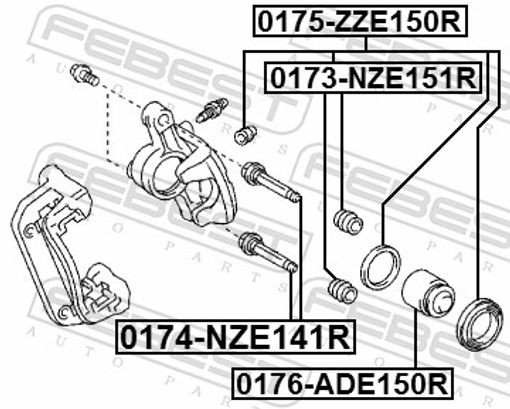 Fits FEBEST 0176-ADE150R REAR CALIPER PISTON