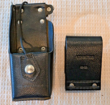 Motorola Radio Black Leather Belt Carry Case NTN8381C  Swivel Belt Loop UNUSED