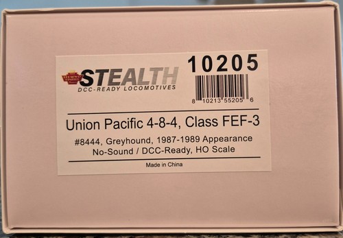BROADWAY-LIMITED UP FEF-3 #8444 ESQUEMA GALGO BLI-10205 SILENCIOSO / LISTO PARA DCC | Condition: New