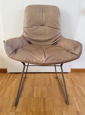 2× Freifrau Leya Armchair Leder Sahara Platino – Designklassiker – Top Zustand